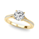 14K Yellow Gold Diamond Engagement Ring 5/8 ctw