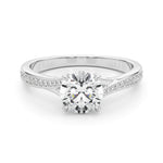 0.5 CT Round Diamond Engagement Ring in White Gold