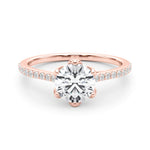 14K Rose Gold 1 CT Diamond Engagement Ring