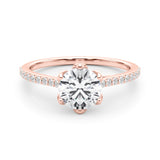14K Rose Gold 1 CT Diamond Engagement Ring