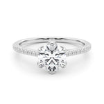 1.0 CT Round Diamond Single Row Ring