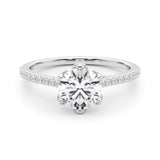 1.0 CT Round Diamond Single Row Ring