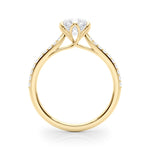 14K Yellow Gold Round Diamond Engagement Ring