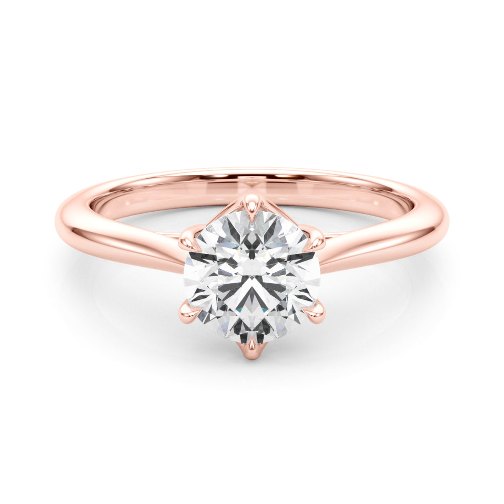 14K Rose Gold 1 CT Diamond Engagement Ring