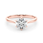 18K Rose Gold 1ct Diamond Engagement Solitaire Ring