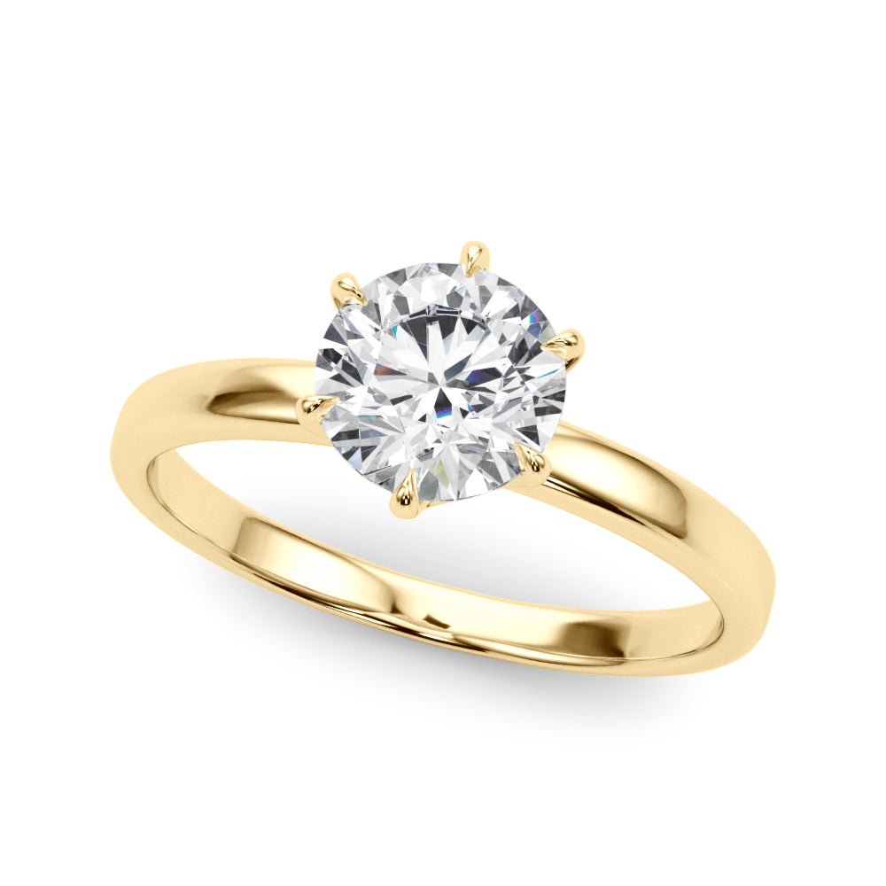 14K Yellow Gold 1ct Diamond Solitaire Engagement Ring