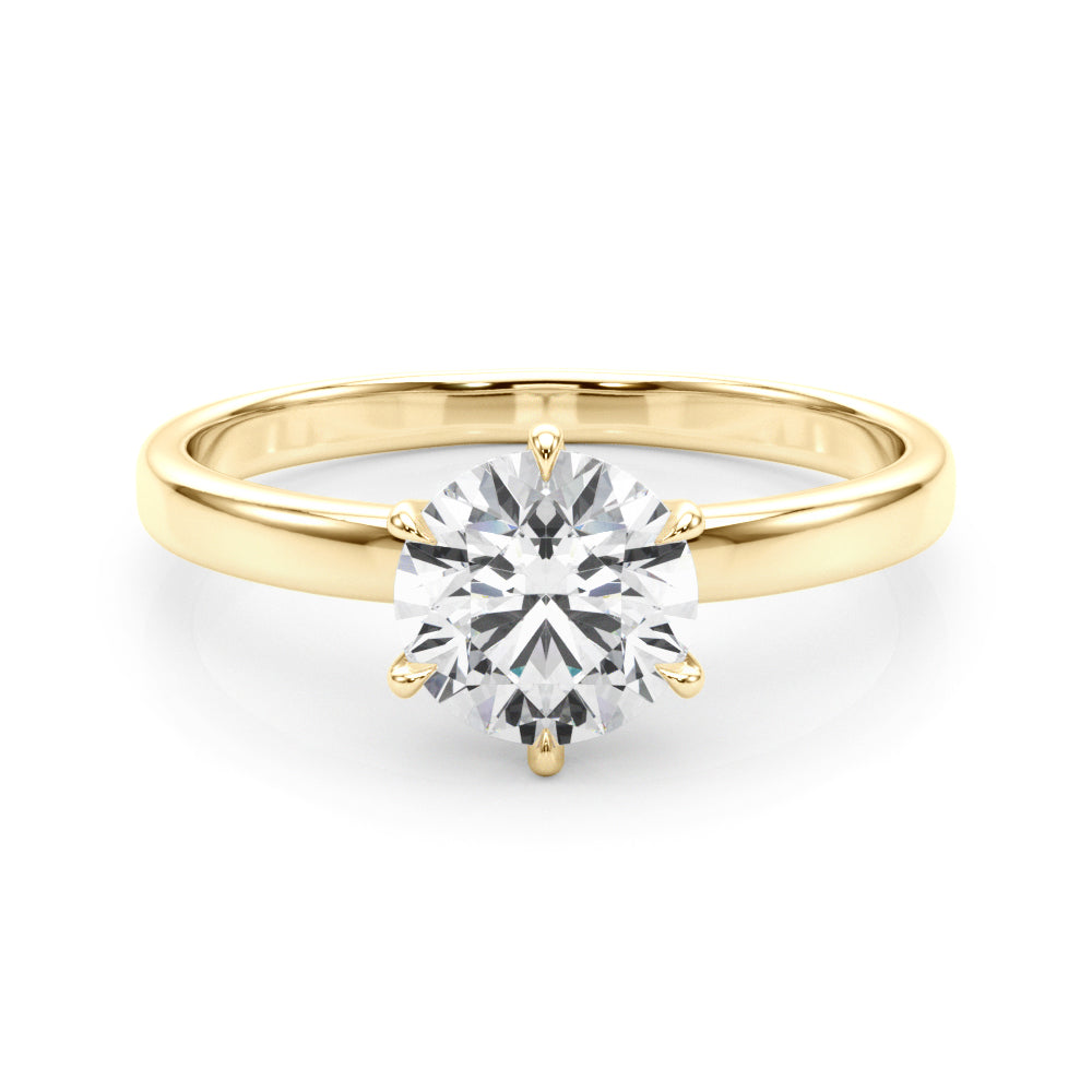 14K Yellow Gold 1ct Diamond Solitaire Engagement Ring