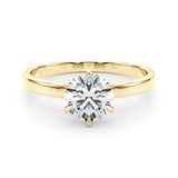 14K Yellow Gold 1ct Diamond Solitaire Engagement Ring
