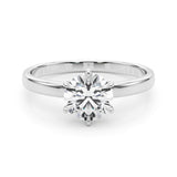 1.0 CT Round Diamond Solitaire Engagement Ring