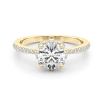 18K Yellow Gold 1.25 ctw Diamond Halo Engagement Ring
