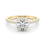 18K Yellow Gold 1.25 ctw Diamond Halo Engagement Ring