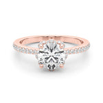 14K Rose Gold 1.25 ctw Diamond Halo Engagement Ring