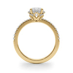 18K Yellow Gold 1.25 ctw Diamond Halo Engagement Ring