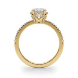 18K Yellow Gold 1.25 ctw Diamond Halo Engagement Ring