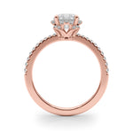 14K Rose Gold 1.25 ctw Diamond Halo Engagement Ring