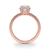 14K Rose Gold 1.25 ctw Diamond Halo Engagement Ring