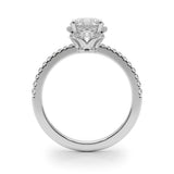 1.0 CT Round Diamond Halo Engagement Ring