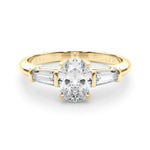 18K Yellow Gold Oval Diamond Engagement Ring