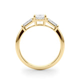18K Yellow Gold Oval Diamond Engagement Ring