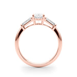 14K Rose Gold Oval Diamond Engagement Ring