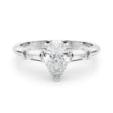 Taper Baguette Diamond Engagement Ring