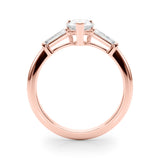18K Rose Gold Taper Baguette Diamond Ring