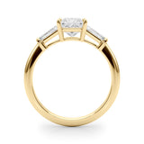 18K Yellow Gold 1ct Diamond Three-Stone Engagement Ring