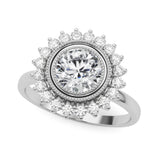 Round Diamond Halo Engagement Ring