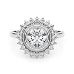 Round Diamond Halo Engagement Ring