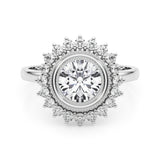 Round Diamond Halo Engagement Ring