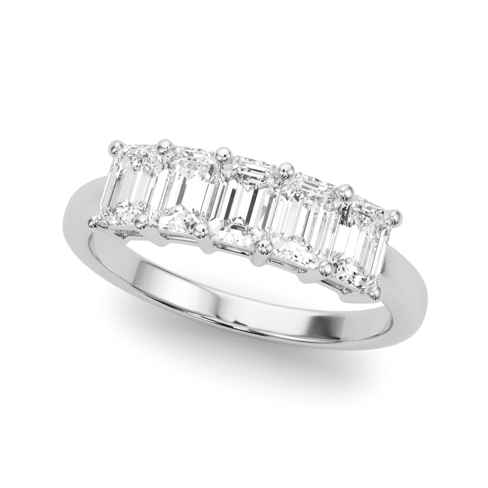 Multi-Diamond Emerald Cut Engagement Ring