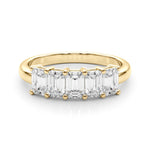 14K Yellow Gold Multi-Stone Emerald Diamond Ring