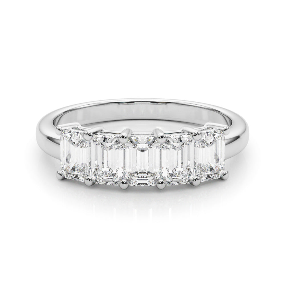 Multi-Diamond Emerald Cut Engagement Ring