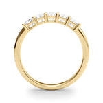 14K Yellow Gold Emerald Diamond Wedding Ring