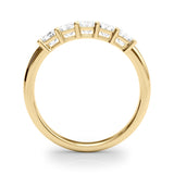 14K Yellow Gold Emerald Diamond Wedding Ring