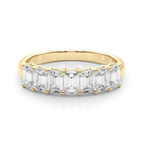 14K Yellow Gold Multi-Diamond Emerald Ring