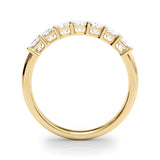 18K Yellow Gold Emerald Diamond Wedding Ring