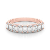 Rose Gold 1.8 CT Emerald Diamond Engagement Ring