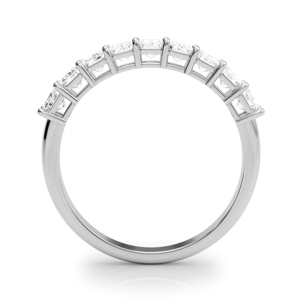 18K White Gold Multi-Stone Emerald Diamond Ring
