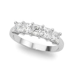 Princess Diamond Multi-Stone Wedding Ring
