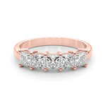 14K Rose Gold Square Diamond Wedding Ring
