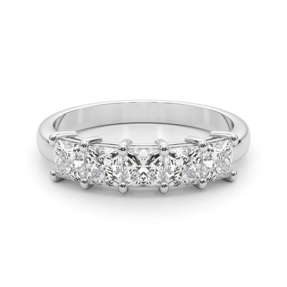 Princess Diamond Multi-Stone Wedding Ring