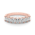 14K Rose Gold Square Diamond Wedding Ring