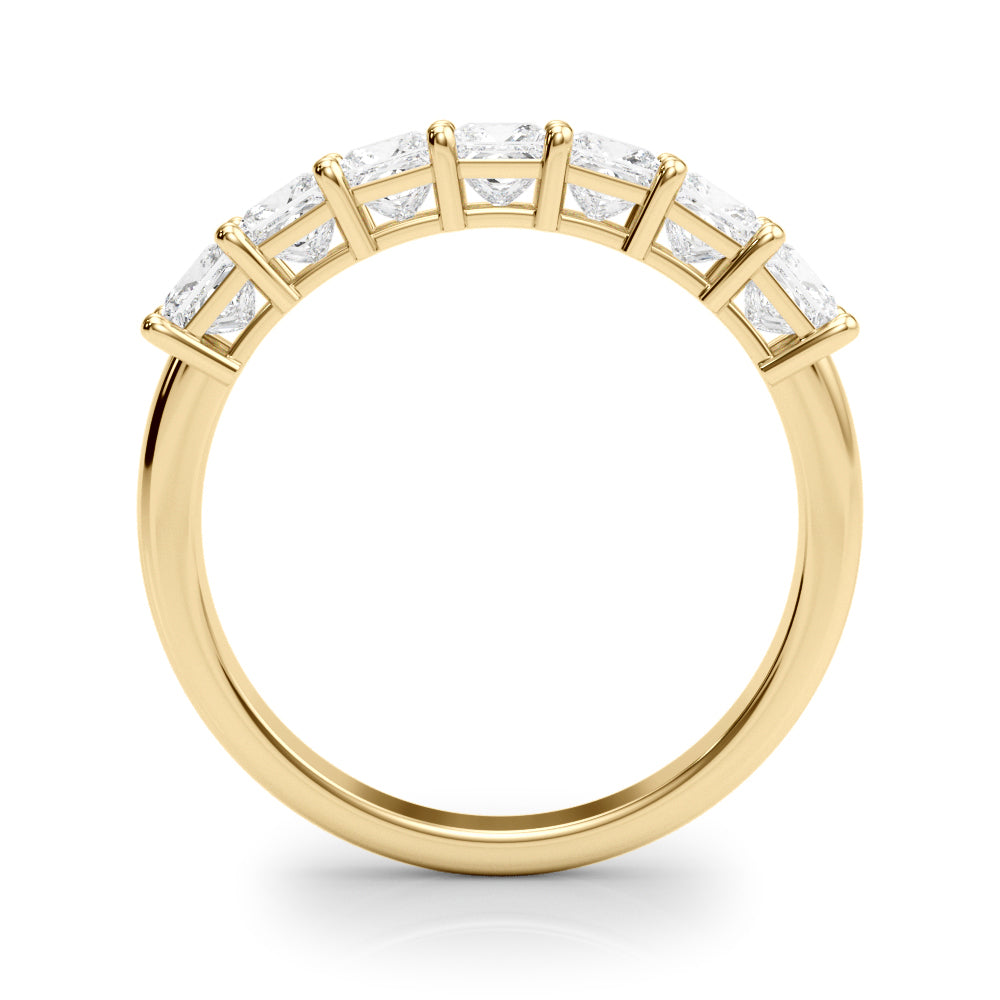 14K Yellow Gold Multi-Diamond Square Engagement Ring