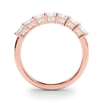 14K Rose Gold Square Diamond Wedding Ring