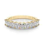 14K Yellow Gold Square Diamond Wedding Ring