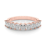 14K Rose Gold Square Diamond Wedding Ring