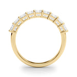 14K Yellow Gold Square Diamond Wedding Ring