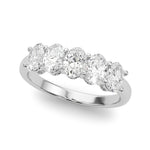 Diamond Oval Multi-Stone Engagement Ring