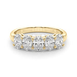 18K Yellow Gold Oval Diamond Wedding Ring